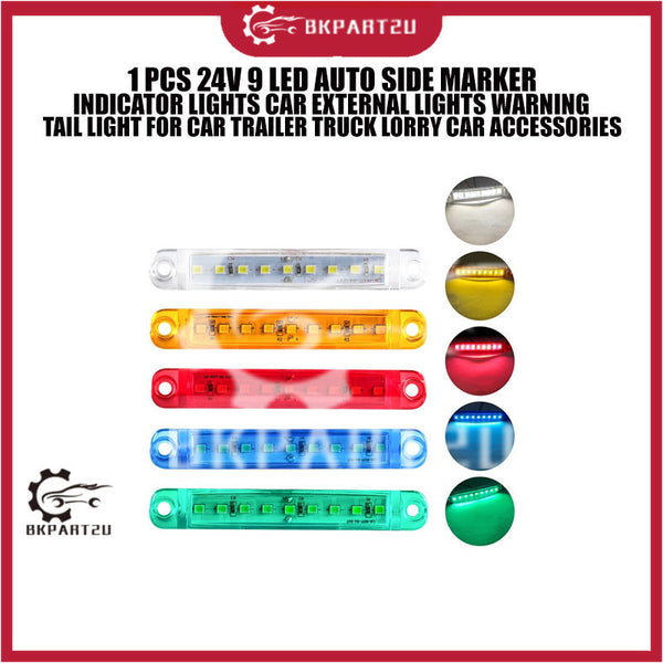 1 PCS 24V 9 LED AUTO SIDE MARKER INDICATOR LIGHTS CAR EXTERNAL LIGHTS WARNING TAIL LIGHT FOR CAR ACCESSORIES