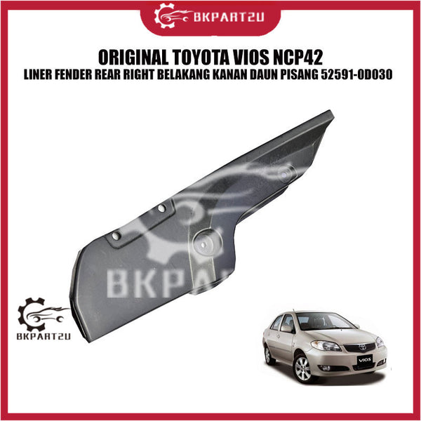 ORIGINAL TOYOTA VIOS NCP42 LINER FENDER REAR RIGHT BELAKANG KANAN DAUN PISANG 52591-0D030