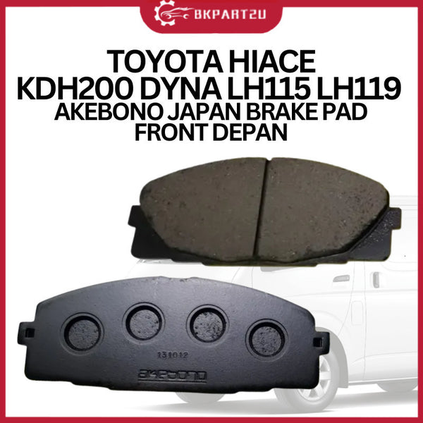 TOYOTA HIACE KDH200 DYNA LH115 LH119  AKEBONO JAPAN BRAKE PAD FRONT DEPAN