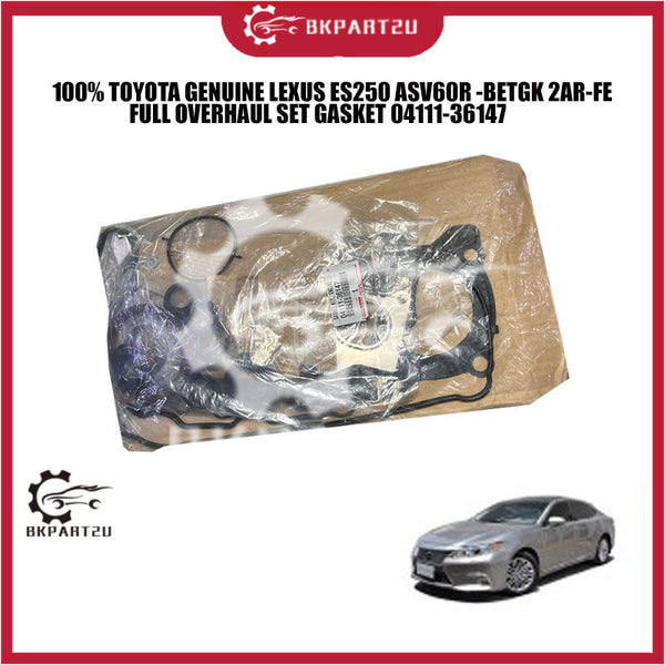 100% TOYOTA GENUINE LEXUS ES250 ASV60R -BETGK 2AR-FE FULL OVERHAUL SET GASKET 04111-36147