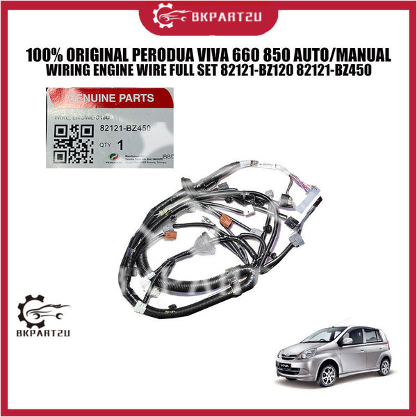 100% ORIGINAL PERODUA VIVA 660 850 AUTO/MANUAL WIRING ENGINE WIRE FULL SET 82121-BZ120 82121-BZ450