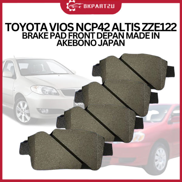 TOYOTA VIOS NCP42 ALTIS ZZE122  BRAKE PAD FRONT DEPAN MADE IN AKEBONO JAPAN
