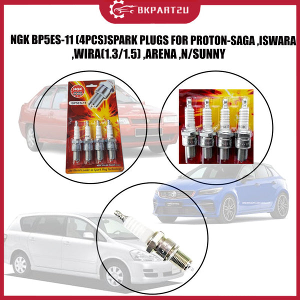 NGK BP5ES-11 (4PCS)SPARK PLUGS FOR PROTON-SAGA ,ISWARA ,WIRA(1.3/1.5) ,ARENA ,N/SUNNY