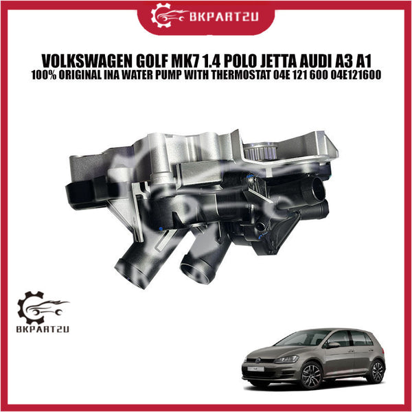 VOLKSWAGEN GOLF MK7 1.4 POLO JETTA AUDI A3 A1 100% ORIGINAL INA WATER PUMP WITH THERMOSTAT 04E 121 600 04E121600