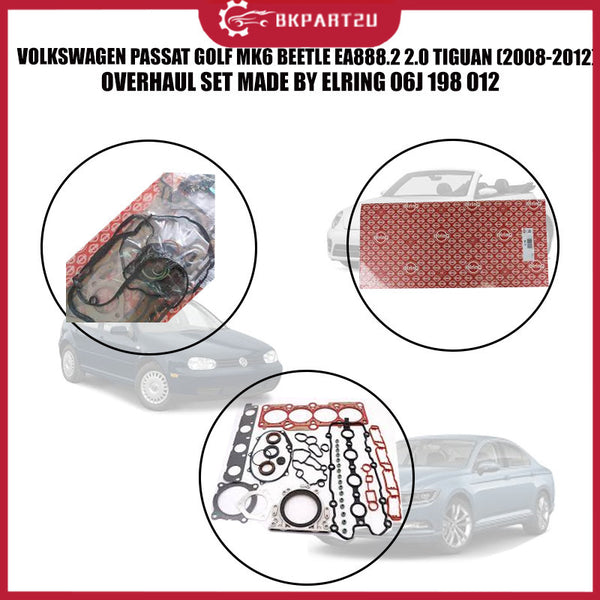 VOLKSWAGEN PASSAT GOLF MK6 BEETLE EA888.2 2.0 (2008-2012) OVERHAUL SET MADE BY ELRING 06J 198 012