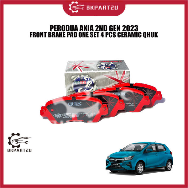 PERODUA AXIA 2ND GEN 2023 FRONT BRAKE PAD ONE SET 4 PCS CERAMIC QHUK