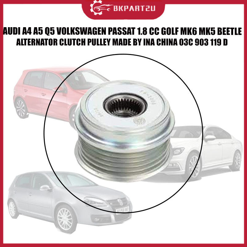AUDI A4 A5 Q5 VOLKSWAGEN PASSAT 1.8 CC GOLF MK6 MK5 BEETLE ALTERNATOR CLUTCH PULLEY 535 0041 10