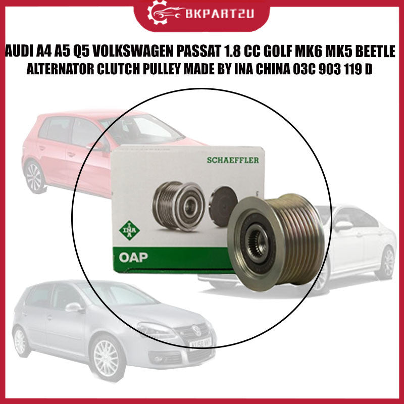AUDI A4 A5 Q5 VOLKSWAGEN PASSAT 1.8 CC GOLF MK6 MK5 BEETLE ALTERNATOR CLUTCH PULLEY 535 0041 10