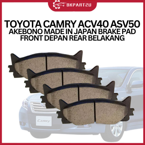 TOYOTA CAMRY ACV40 ASV50  AKEBONO MADE IN JAPAN BRAKE PAD FRONT DEPAN REAR BELAKANG