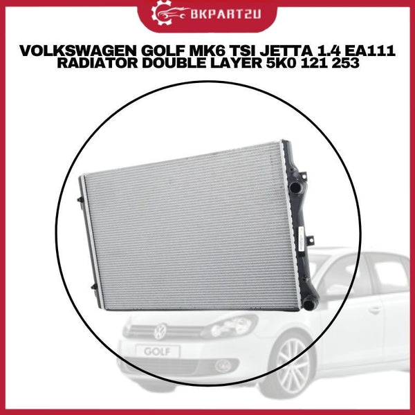 VOLKSWAGEN GOLF MK6 TSI JETTA 1.4 EA111 (2010-2015) RADIATOR DOUBLE LAYER 5K0 121 253 B 5KD 121 253