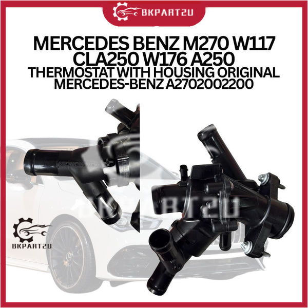 MERCEDES BENZ M270 W117 CLA250 W176 A250 THERMOSTAT WITH HOUSING ORIGINAL MERCEDES-BENZ A2702002200
