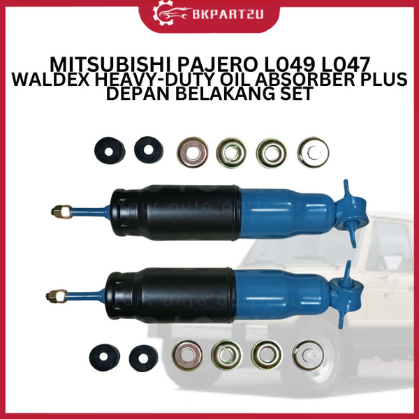 MITSUBISHI PAJERO L049 L047 1999-2006 WALDEX HEAVY-DUTY OIL ABSORBER PLUS DEPAN BELAKANG SET
