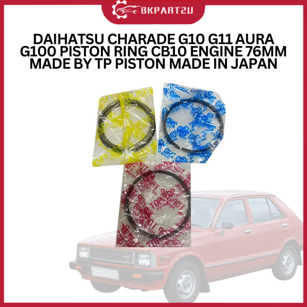 DAIHATSU CHARADE G10 G11 AURA G100 (1977-2000) PISTON RING CB10 ENGINE 76MM MADE BY TP PISTON MADE IN JAPAN