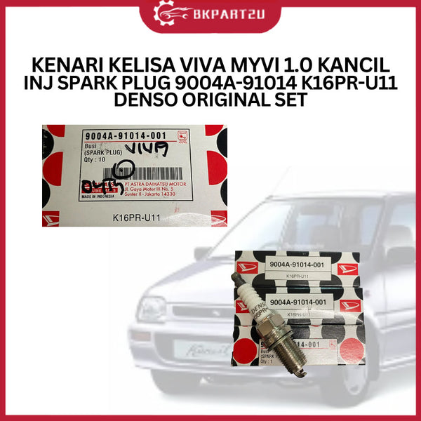 PERODUA KENARI KELISA VIVA MYVI 1.0 KANCIL INJ SPARK PLUG 9004A-91014 K16PR-U11 DENSO ORIGINAL SET