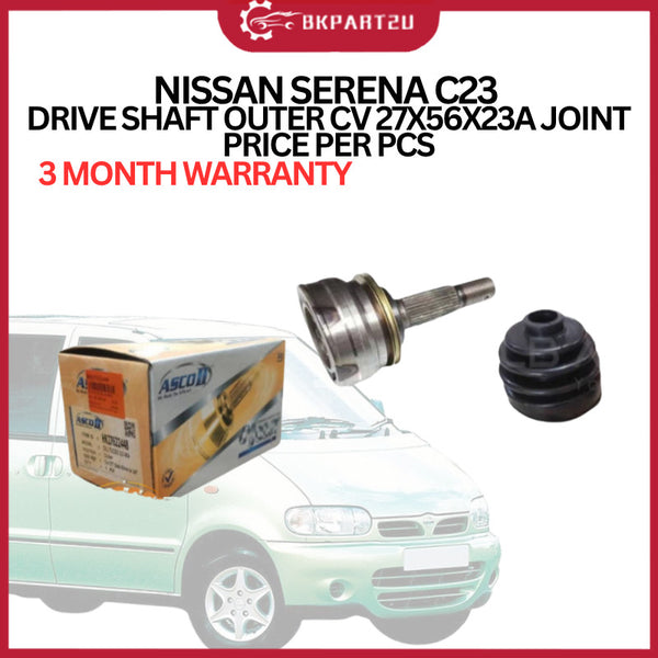 NISSAN SERENA C23  DRIVE SHAFT OUTER CV 27X56X23A JOINT  PRICE PER PCS