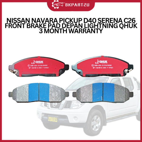 NISSAN NAVARA PICKUP D40 SERENA C26 HYBRID FRONT BRAKE PAD DEPAN LIGHTNING QHUK 3 MONTH WARRANTY