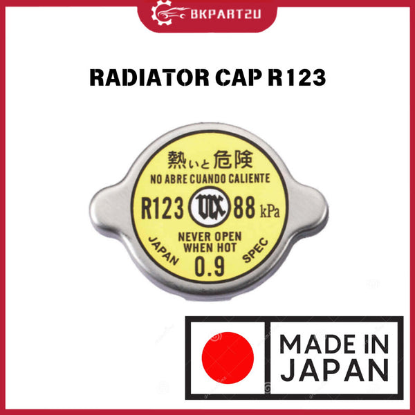RADIATOR CAP R123 0.9 MAKE IN JAPAN LORRY NHR,FORLIFT,TOYOTA,Mitsubishi,Mazda,Honda