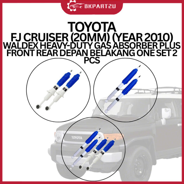TOYOTA FJ CRUISER (20MM) (YEAR 2010) WALDEX HEAVY-DUTY GAS ABSORBER PLUS FRONT REAR DEPAN BELAKANG ONE SET 2 PCS