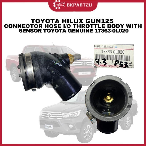 TOYOTA HILUX GUN125 CONNECTOR HOSE I/C THROTTLE BODY WITH  SENSOR TOYOTA GENUINE 17363-0L020