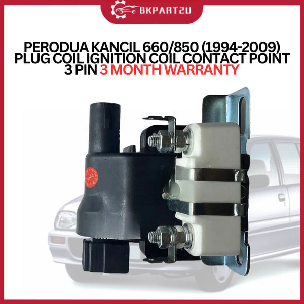 PERODUA KANCIL 660/850 (1994-2009) PLUG COIL IGNITION COIL CONTACT POINT 3 PIN 3 MONTH WARRANTY