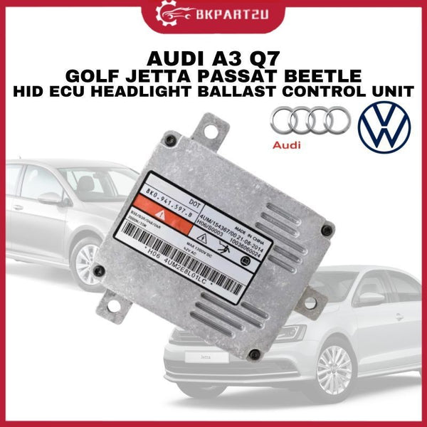 VOLKSWAGEN GOLF JETTA PASSAT BEETLE AUDI A3 Q7 HID ECU HEADLIGHT BALLAST CONTROL UNIT 8K0 941 597 B