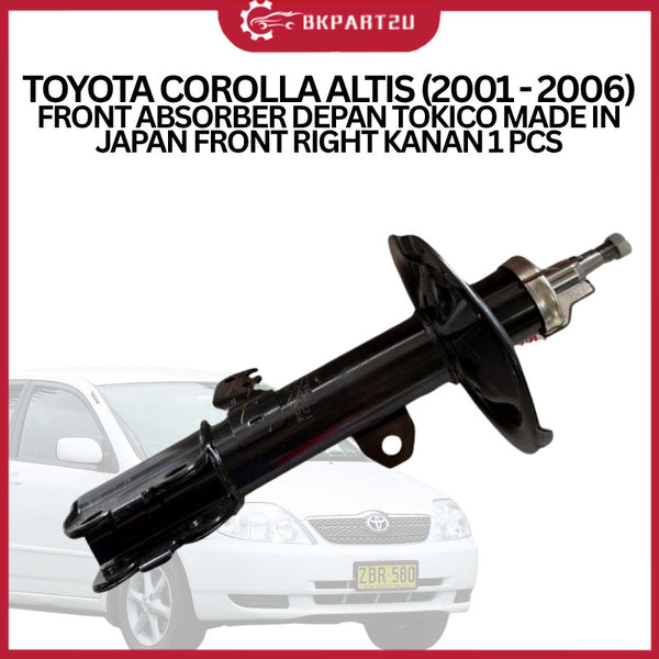 TOYOTA COROLLA ALTIS (2001 - 2006) ZZE121 ZZE122 FRONT ABSORBER DEPAN TOKICO MADE IN JAPAN FRONT RIGHT KANAN 1 PCS