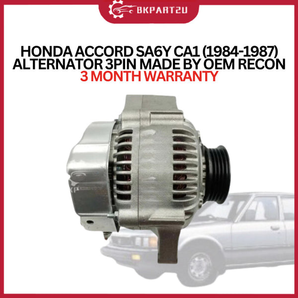 HONDA ACCORD SA6Y CA1 (1984-1987) ALTERNATOR 3PIN MADE BY OEM RECON 3 MONTH WARRANTY