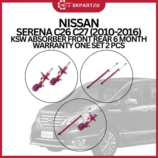 NISSAN SERENA C26 C27 (2010-2016) KSW ABSORBER FRONT REAR 6 MONTH WARRANTY ONE SET 2 PCS