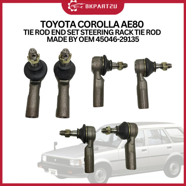 TOYOTA COROLLA AE80  (1983-1987) TIE ROD END SET STEERING RACK TIE ROD MADE BY OEM 45046-29135