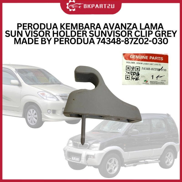 PERODUA KEMBARA AVANZA 1ST MODEL (1998-2008) SUN VISOR HOLDER SUNVISOR CLIP GREY MADE BY PERODUA 74348-87Z02-030