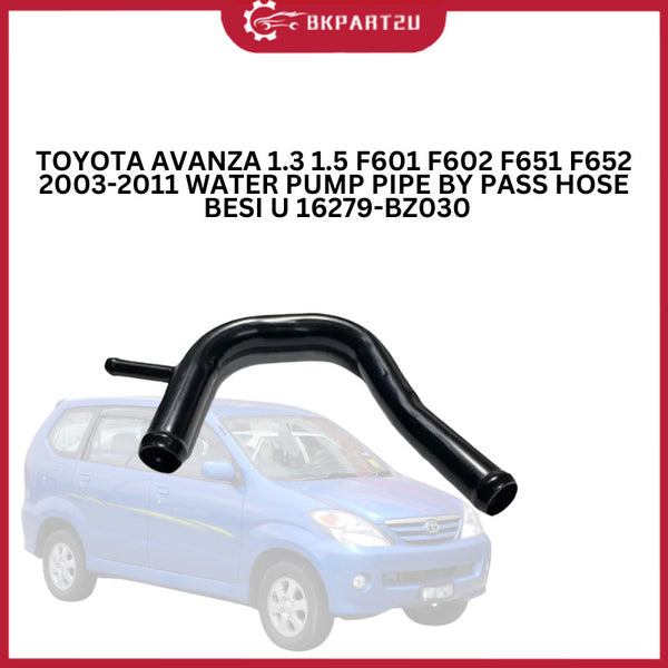 TOYOTA AVANZA 1.3 1.5 F601 F602 F651 F652 2003-2011 WATER PUMP PIPE BY PASS HOSE BESI U 16279-BZ030