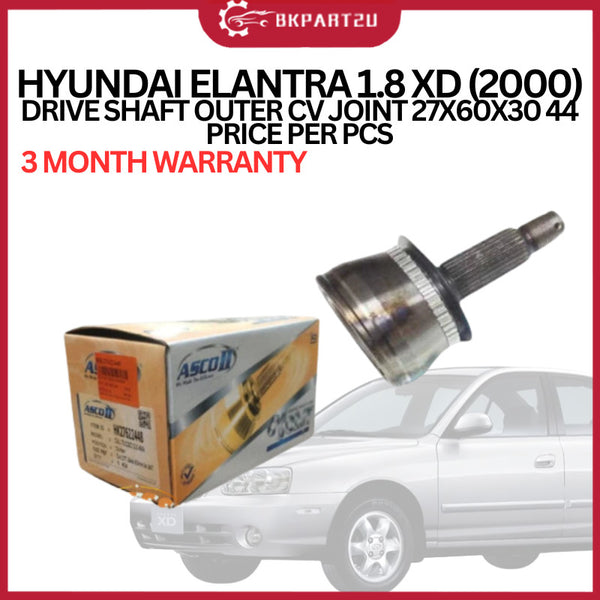 HYUNDAI ELANTRA 1.8 XD (2000)  DRIVE SHAFT OUTER CV JOINT 27X60X30 44 PRICE PER PCS