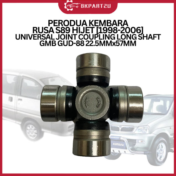 PERODUA KEMBARA RUSA S89 HIJET 1998-2006 UNIVERSAL JOINT COUPLING LONG SHAFT GMB GUD-88 22.5MMx57MM