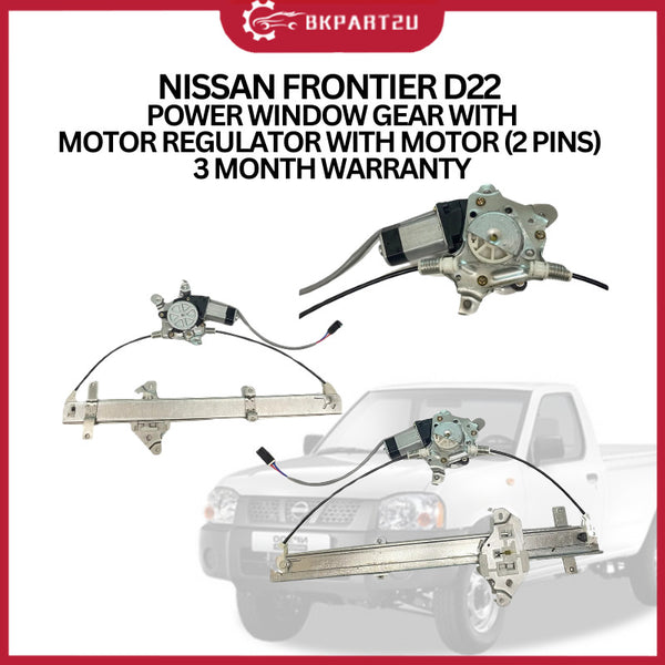 NISSAN FRONTIER D22 (1997-2006) POWER WINDOW GEAR WITH MOTOR REGULATOR WITH MOTOR (2 PINS) 3 MONTH WARRANTY