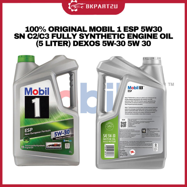 100% ORIGINAL MOBIL 1 ESP 5W30 SN C2/C3 FULLY SYNTHETIC ENGINE OIL (5L) DEXOS 5W-30 5W 30