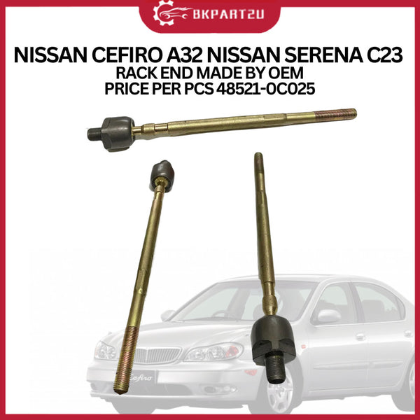NISSAN CEFIRO A32 NISSAN SERENA C23 (1994 - 2001) RACK END MADE BY OEM PRICE PER PCS 48521-0C025