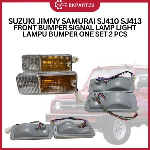 SUZUKI JIMNY SAMURAI SJ410 SJ413 (1981-1998) FRONT BUMPER SIGNAL LAMP LIGHT LAMPU BUMPER ONE SET 2 PCS