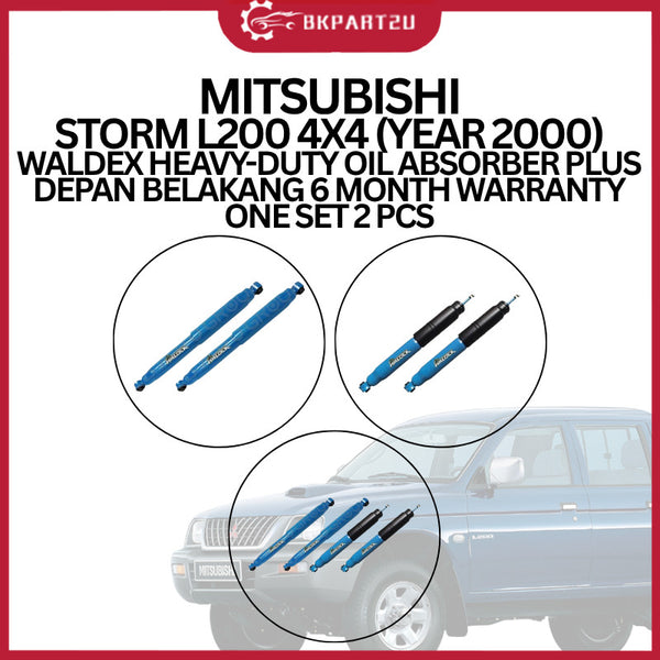 MITSUBISHI STORM L200 4X4 (YEAR 2000) WALDEX HEAVY-DUTY OIL ABSORBER PLUS DEPAN BELAKANG 6 MONTH WARRANTY ONE SET 2 PCS