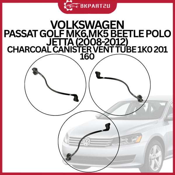 VOLKSWAGEN PASSAT GOLF MK6,MK5 BEETLE POLO JETTA (2008-2012) CHARCOAL CANISTER VENT TUBE 1K0 201 160