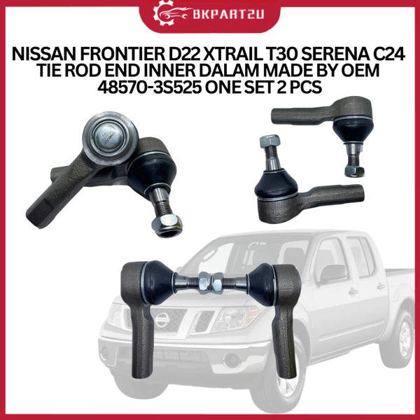 NISSAN FRONTIER D22 XTRAIL T30 SERENA C24 (1997-2006) TIE ROD END INNER DALAM MADE BY OEM 48570-3S525 ONE SET 2 PCS