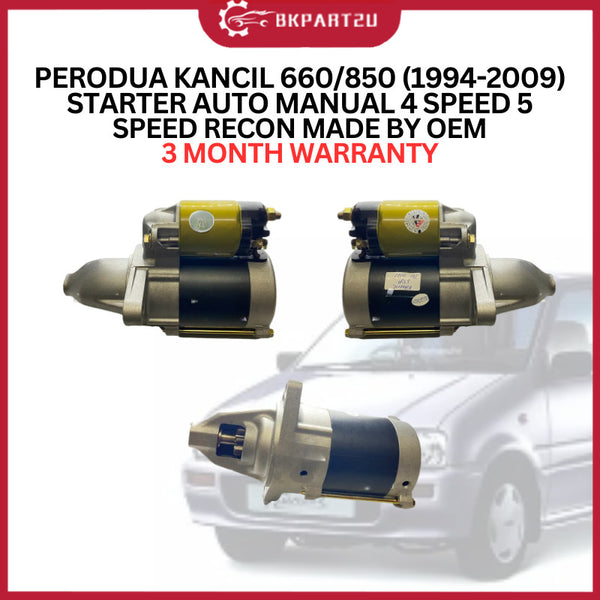 PERODUA KANCIL 660/850 (1994-2009) STARTER AUTO MANUAL 4SPEED 5 SPEED RECON MADE BY OEM 3 MONTH WARRATNY