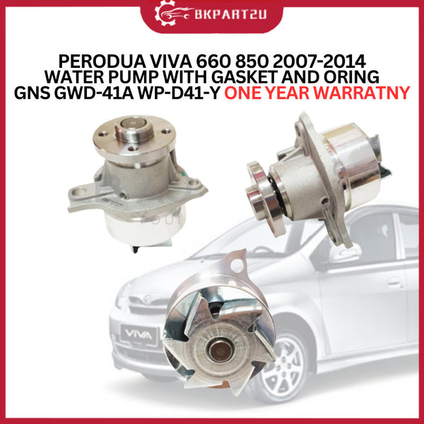 PERODUA VIVA 660 850 (2007-2014) WATER PUMP WITH GASKET AND ORING GNS GWD-41A ONE YEAR WARRANTY