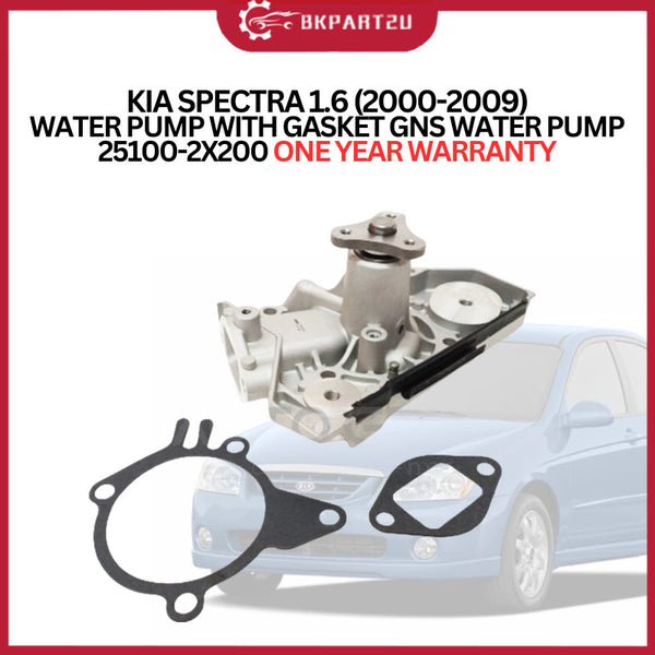 KIA SPECTRA 1.6 (2000-2009) WATER PUMP WITH GASKET GNS WATER PUMP 25100-2X200 ONE YEAR WARRANTY