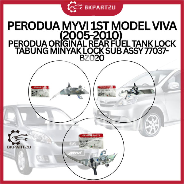 PERODUA MYVI 1ST MODEL VIVA (2005-2010) PERODUA ORIGINAL REAR FUEL TANK LOCK TABUNG MINYAK LOCK SUB ASSY 77037-BZ020