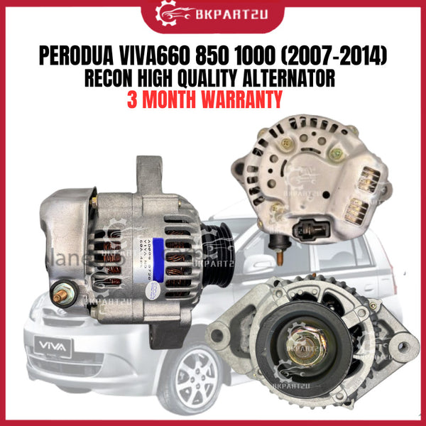 PERODUA VIVA 660 850 1000 (2007-2014) 2 PIN 2PIN RECON HIGH QUALITY ALTERNATOR 3 MONTH WARRANTY 50A ND TYPE