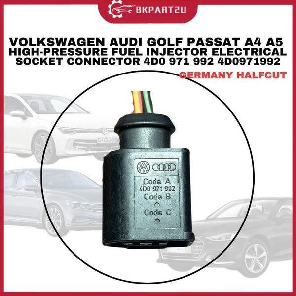 VOLKSWAGEN AUDI GOLF PASSAT A4 A5 HIGH-PRESSURE FUEL INJECTOR ELECTRICAL SOCKET CONNECTOR 4D0 971 992 4D0971992