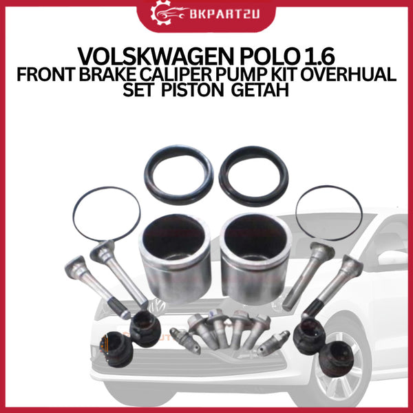 VOLSKWAGEN POLO 1.6  FRONT BRAKE CALIPER PUMP KIT OVERHUAL SET  PISTON  GETAH