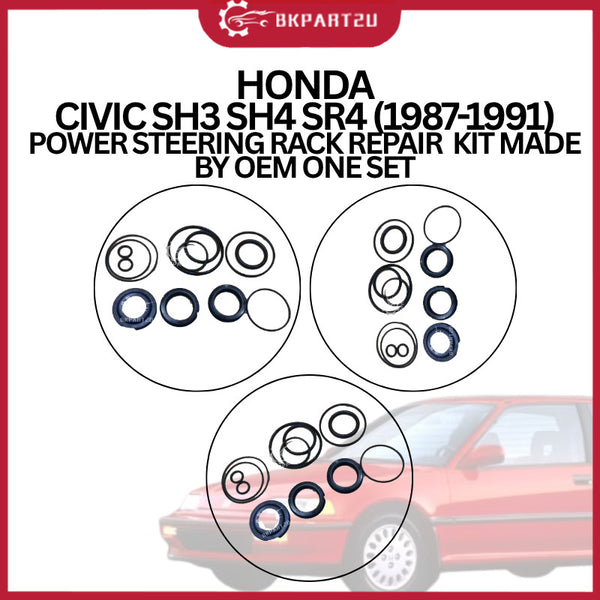 HONDA CIVIC SH3 SH4 SR4 (1987-1991) POWER STEERING RACK REPAIR  KIT MADE BY OEM ONE SET