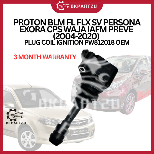 PROTON BLM FL FLX SV PERSONA EXORA CPS WAJA IAFM PREVE (2004-2020) PLUG COIL IGNITION PW812018 3 MONTH WARRANTY OEM