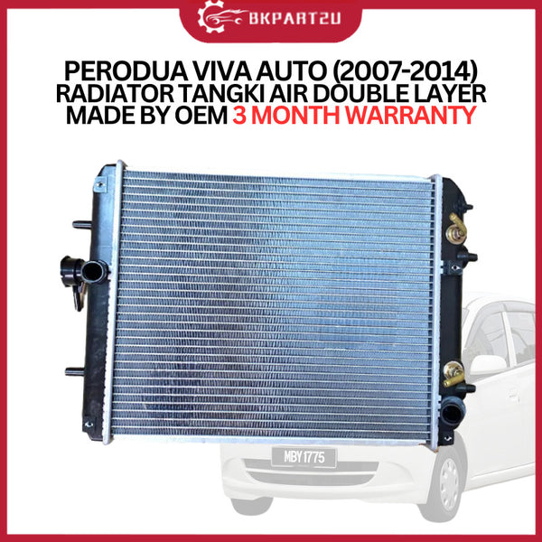 PERODUA VIVA AUTO (2007-2014) RADIATOR TANGKI AIR DOUBLE LAYER MADE BY OEM 3 MONTH WARRANTY